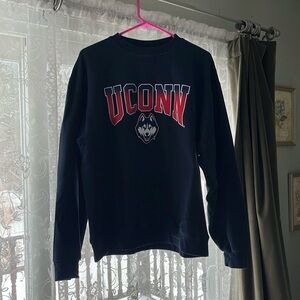 UCONN navy blue crew neck sweatshirt, champion size large